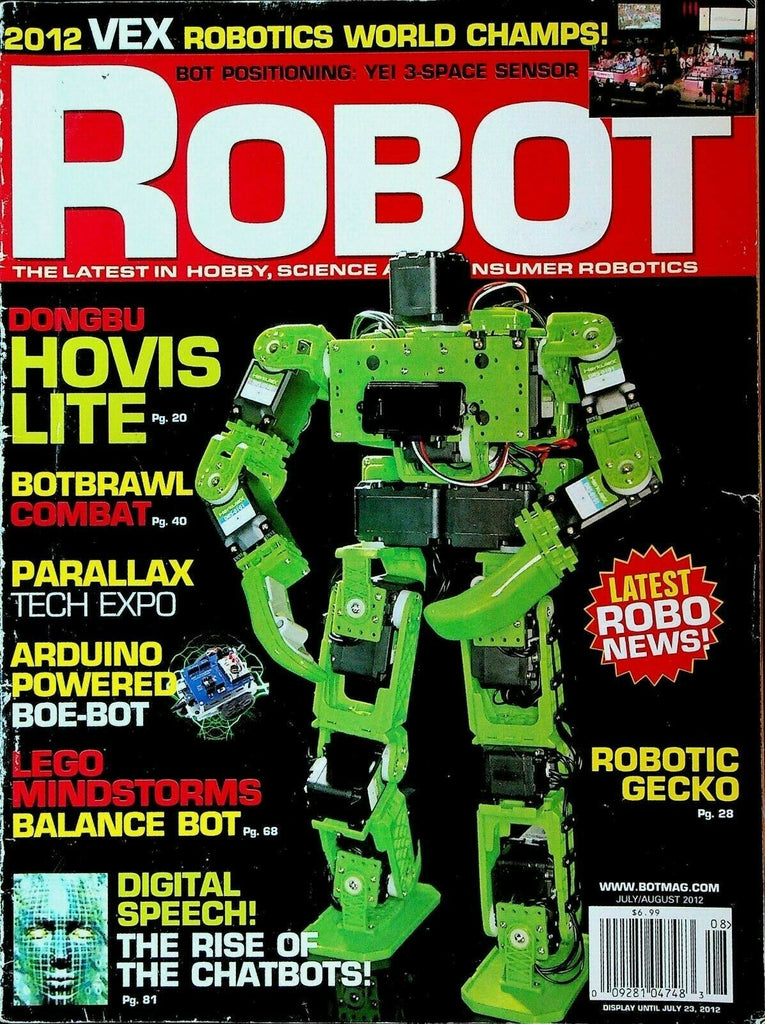 Robot Magazine July 2012 Botbrawl Innorobo Lego Mindstorms Dongbu Hovis Lite