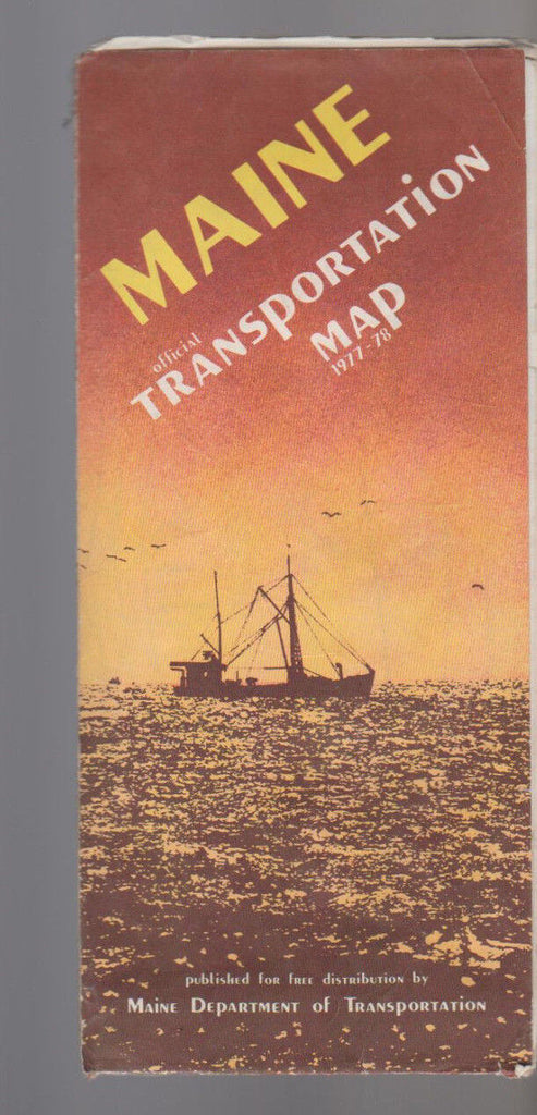 Maine Official Transportation Map 1977 1978 Department of Transportation