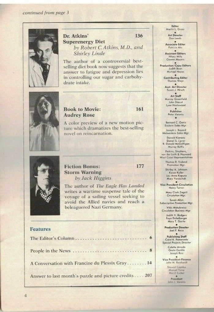 Book Digest Magazine May 1977 Howard Hughes Otto Preminger Jack Higgin ...