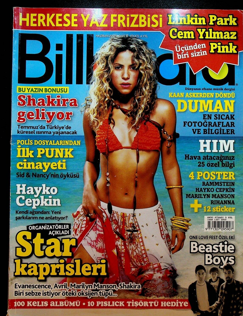 Billboard Magazine June 2007 Shakira Beastie Boys Marilyn Manson Turkish
