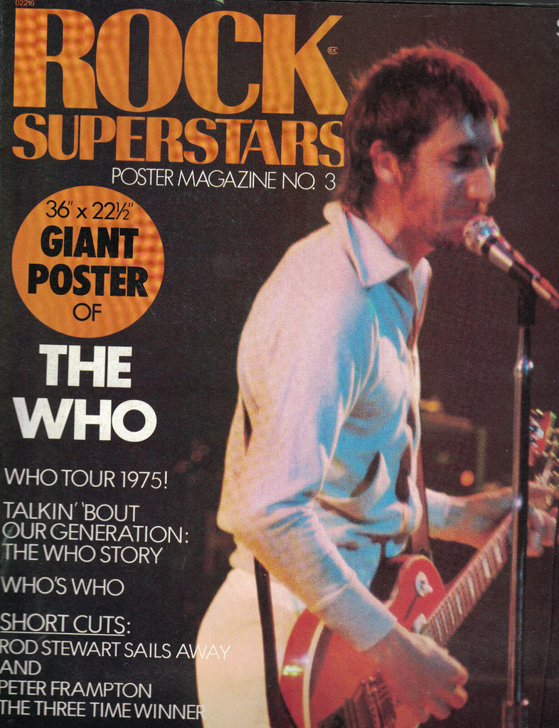Rock Superstars Poster Magazine #3 The Who Rod Stewart Peter Frampton