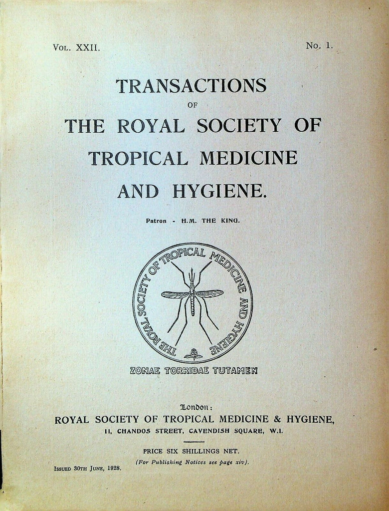 Royal Society of Tropical Medicine & Hygiene June 1928 Goundou & Yaws