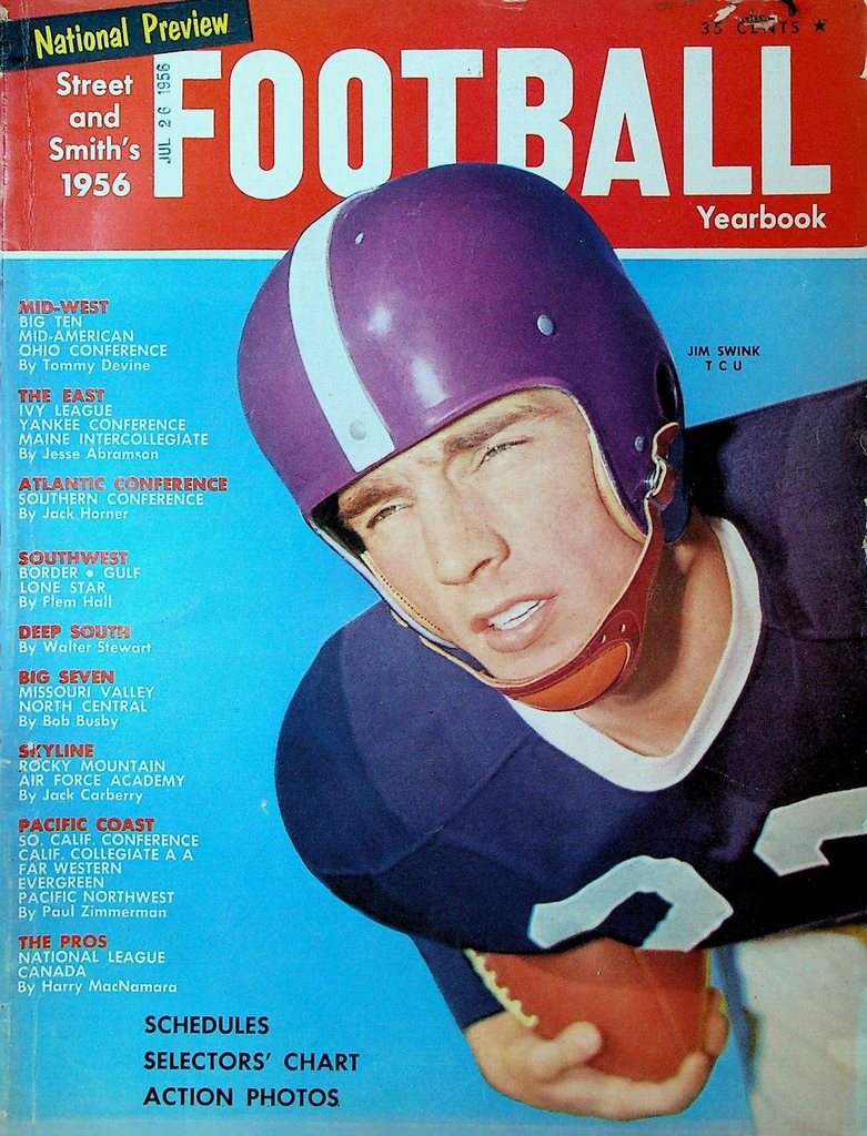 Street & Smith's Football Yearbook 1956 Jim Swink TCU College Pro NFL