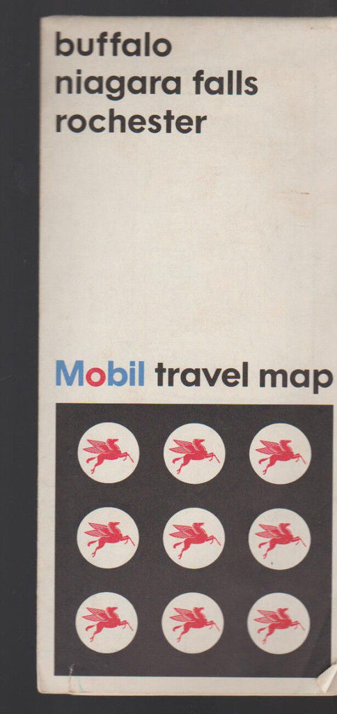 Mobil Gas Travel Map 1966 Buffalo Rochester Niagara Falls New York