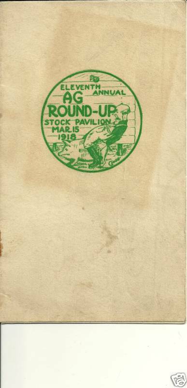 University of Illinois Ag Round-Up Program 1918 Agriculture 11th Annual