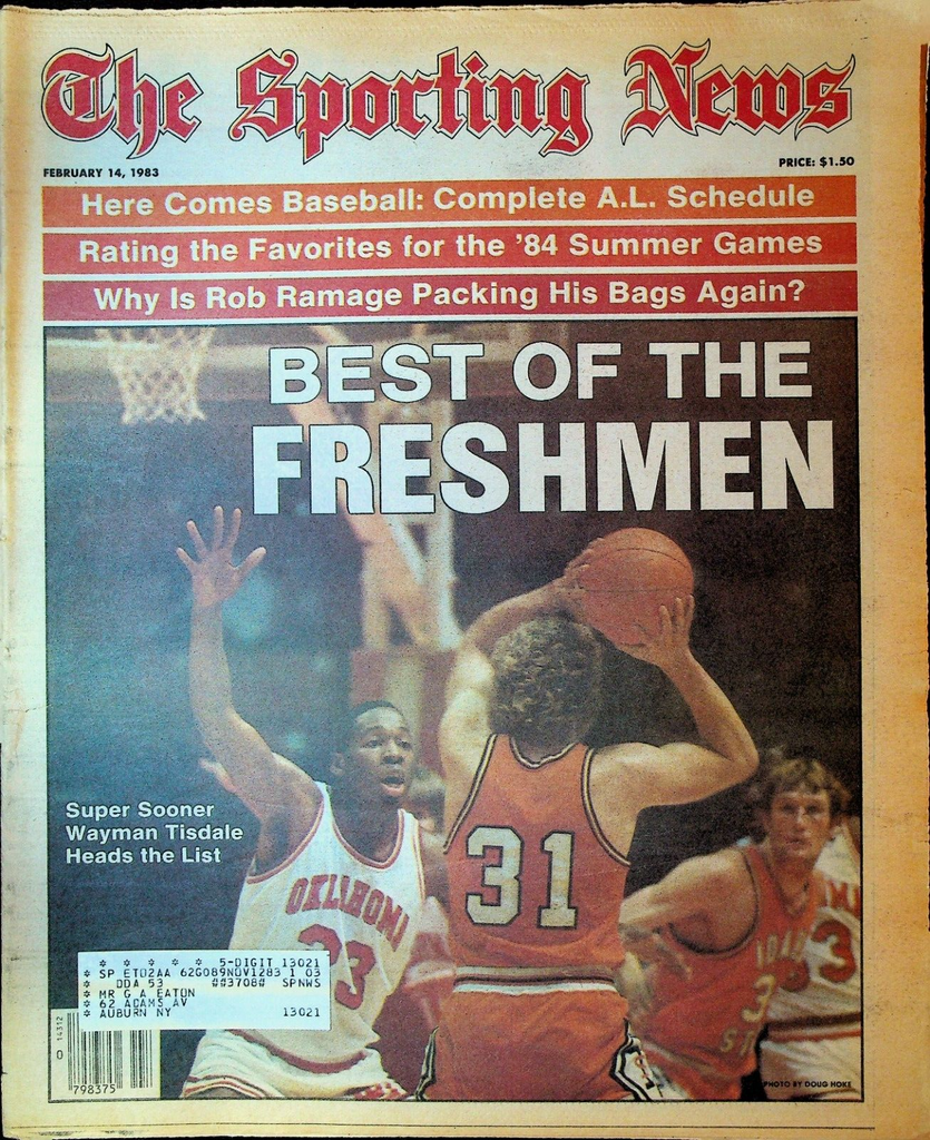 The Sporting News February 14 1983 Wayman Tisdale Rob Ramage Summer Olympics