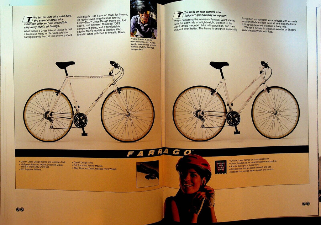 1992 giant bicycle catalog Giant Bicycles Catalog 1992 Mountain Cross AFS Racing Road – Papergoy