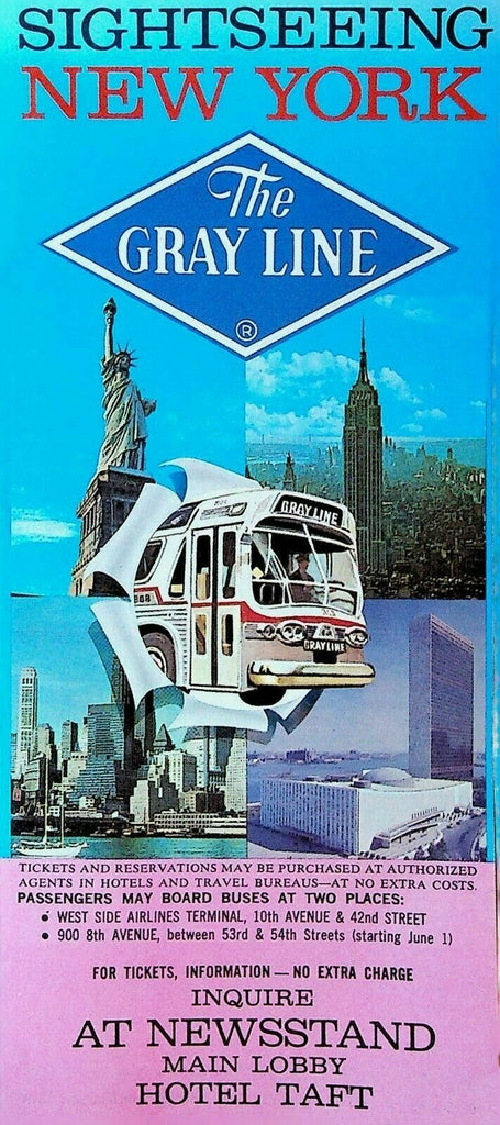 Gray Line Sightseeing New York City Brochure 1967 Latin Quarter Copacabana