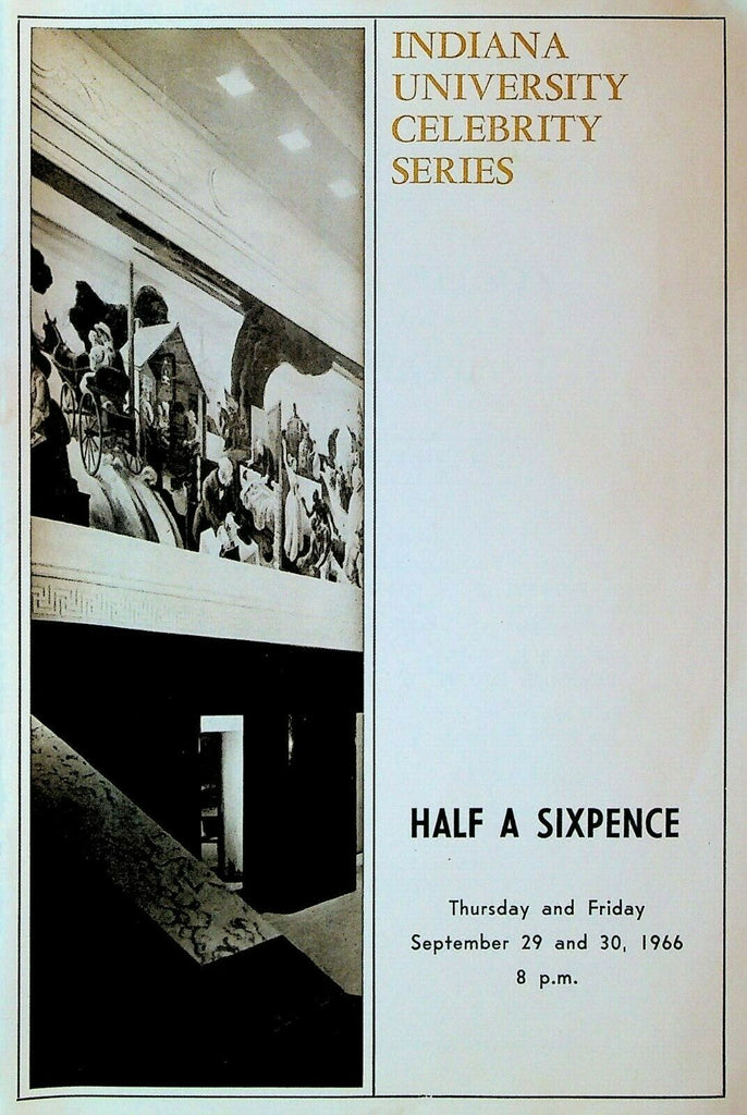 Half a Sixpence Program September 1966 Kenneth Nelson Indiana University