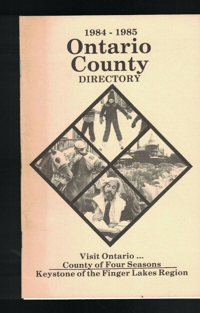 Ontario County Directory New York 1984-85 Keystone of Finger Lakes Region