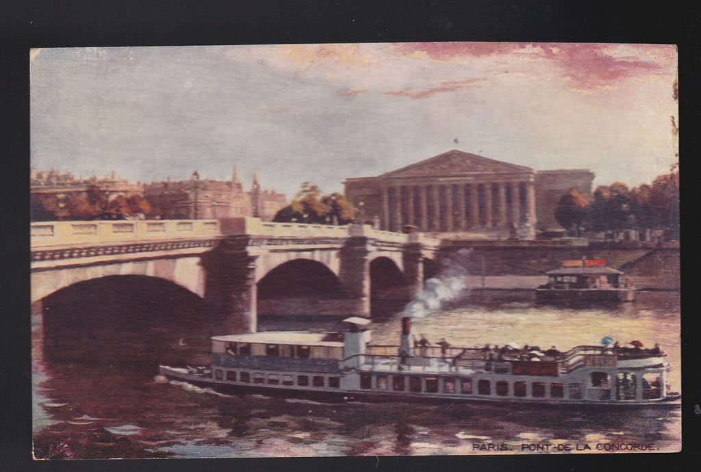 Pont de la Concorde Paris Bridge Tuck's Oilette postcard Raphael Tuck & Sons
