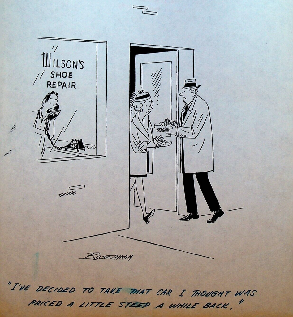 Shoe Repair Store Cartoon Gag William Boserman