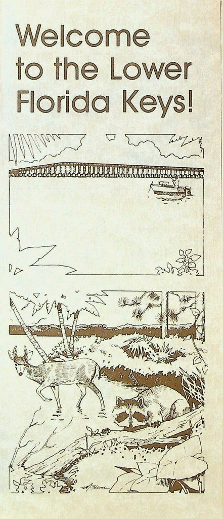 Welcome To Lower Florida Keys Key West Florida Advertising Brochure 1980s