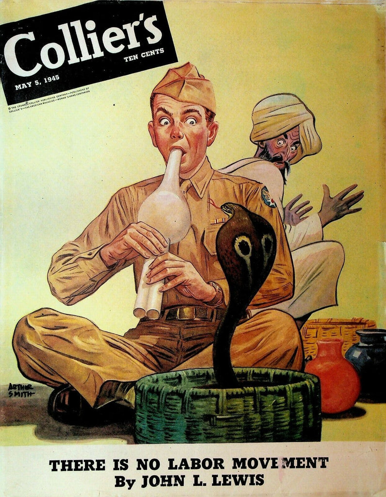 Collier's Magazine May 5 1945 Indian Fakir Cobra New Orleans Yvonne de Carlo