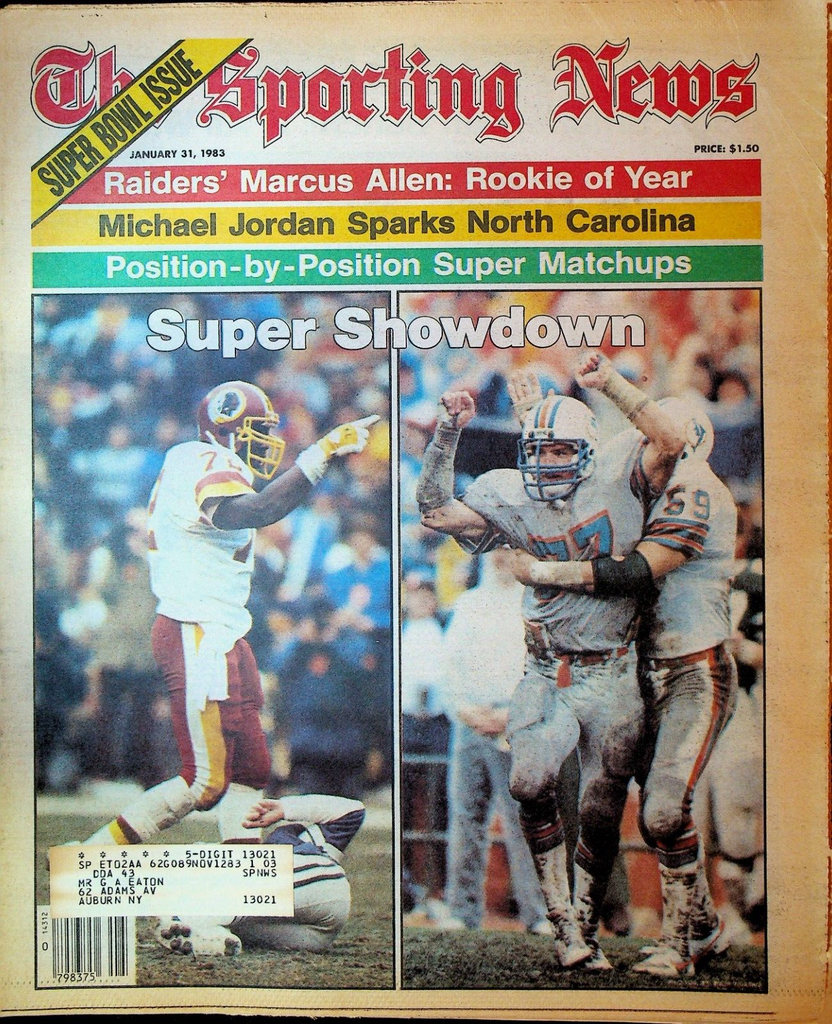 The Sporting News January 31 1983 Michael Jordan Super Bowl Marcus Allen
