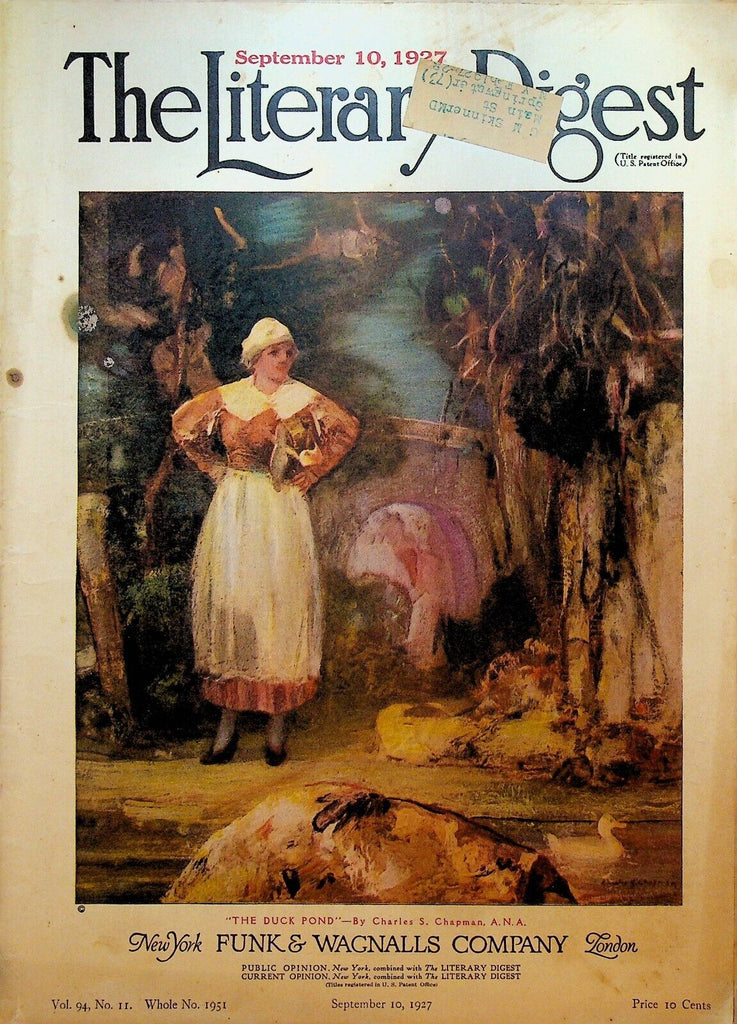 Literary Digest Magazine September 10 1927 Jack Dempsey Gene Tunney