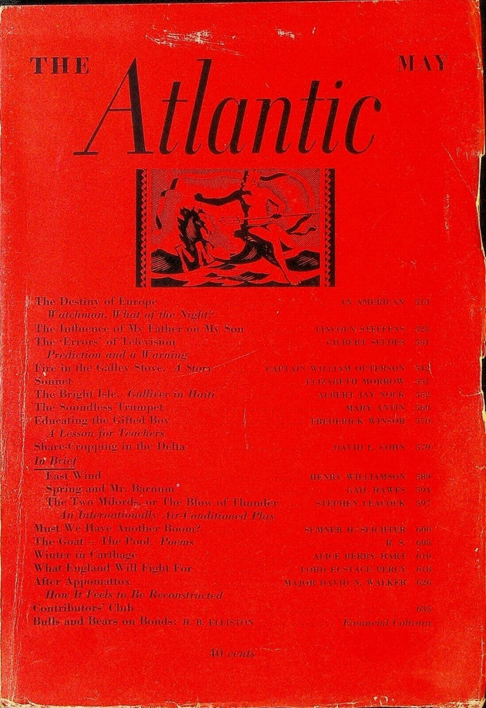 Atlantic Magazine May 1937 Television Share-Cropping After Appomattox
