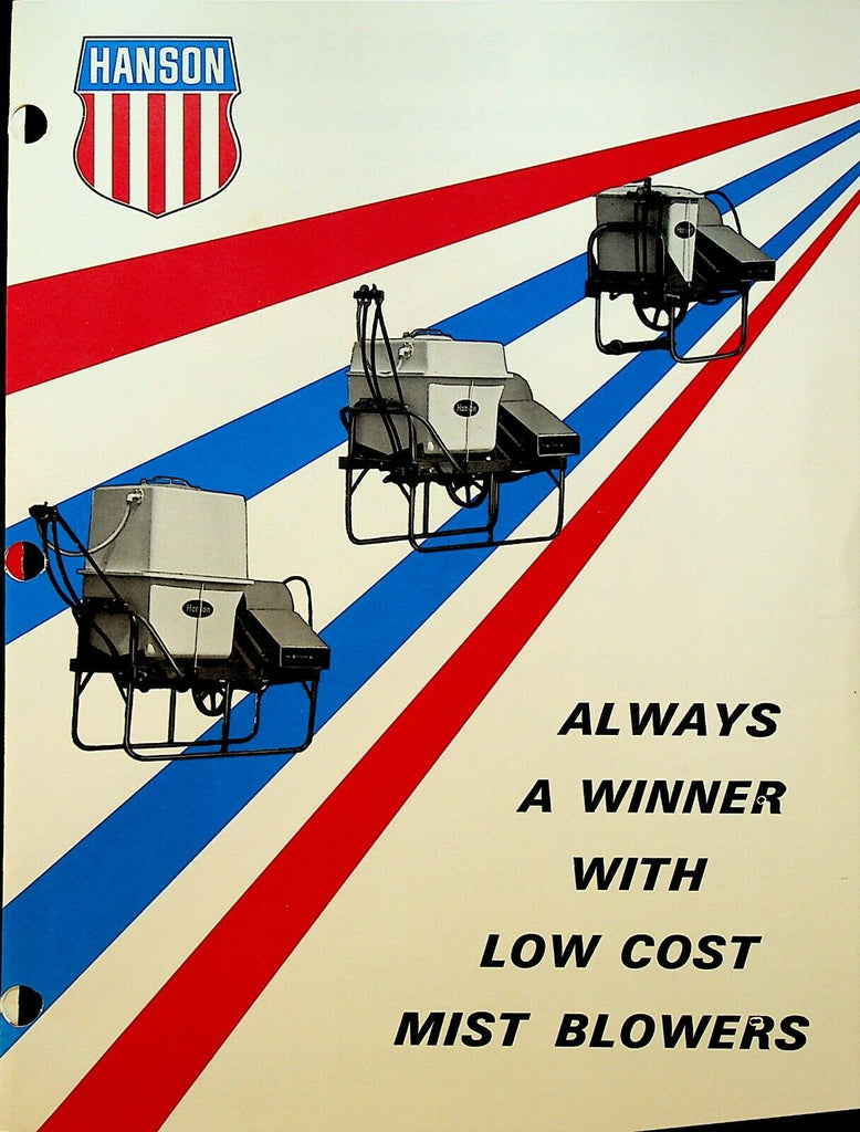 Hanson Mist Blowers Brochure South Beloit Illinois 1970s Insect Control