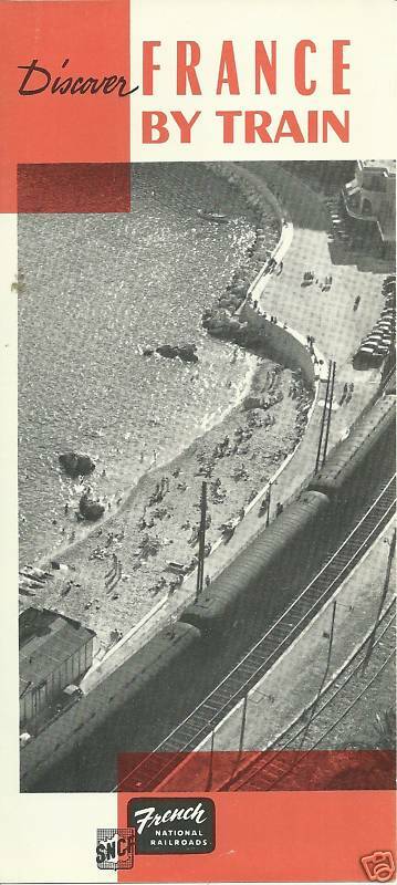 Discover France by Train French National Railroad Brochure 1959