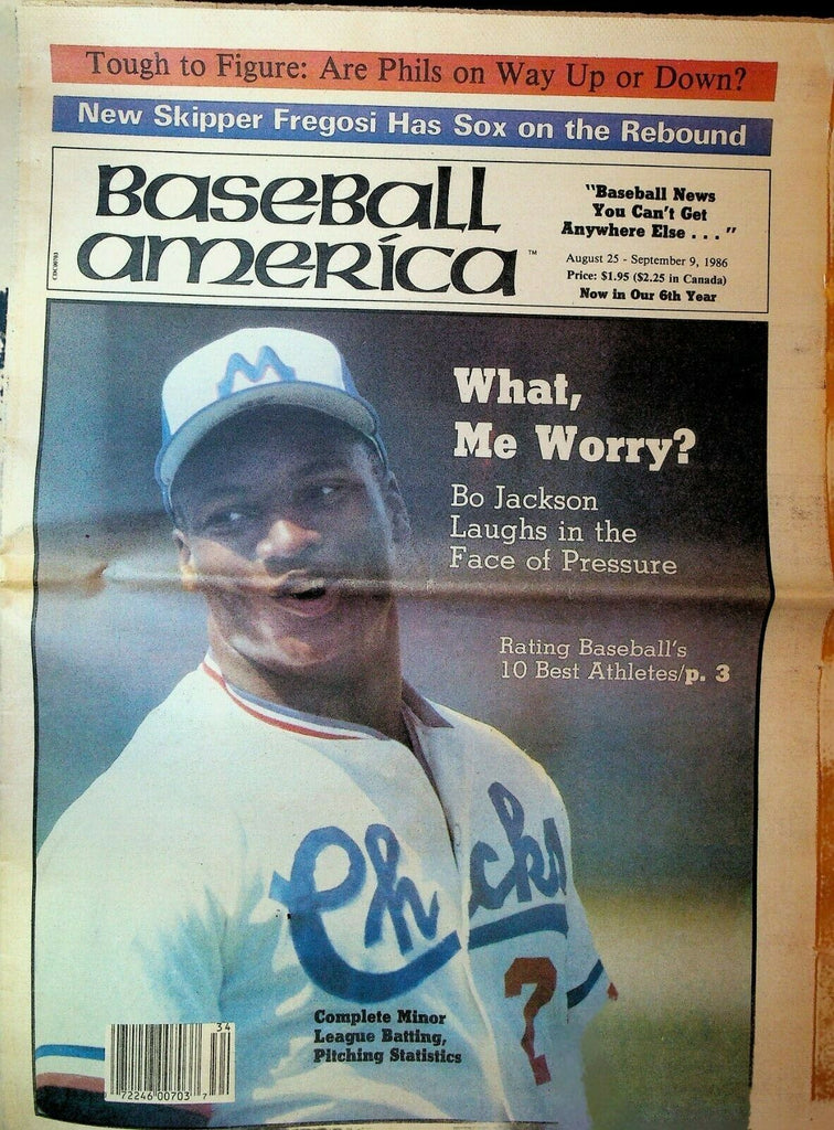 Baseball America August 25 1986 Bo Jackson Jim Fregosi