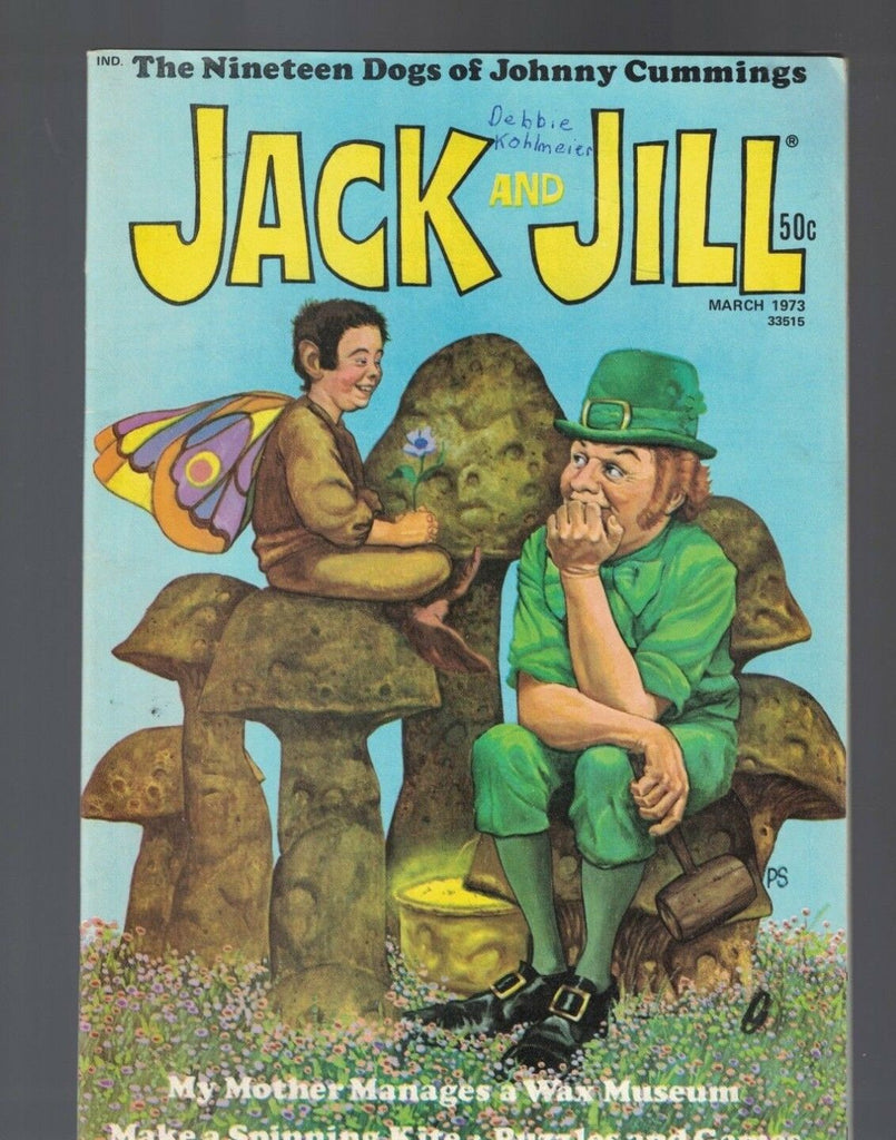 Jack and Jill Magazine March 1973 Leprechaun Cover  Albert Einstein