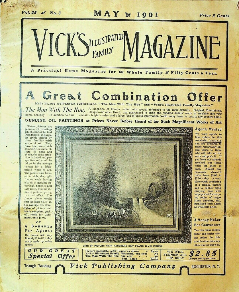 Vicks Illustrated Family Magazine May 1901 Flowers Agriculture Rochester NY