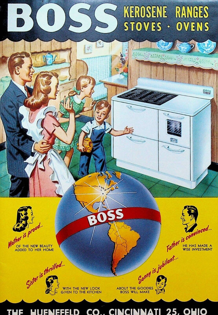 Boss Kerosene Ranges Stoves Ovens Catalog 1940s Huenfeld Co Cincinnati