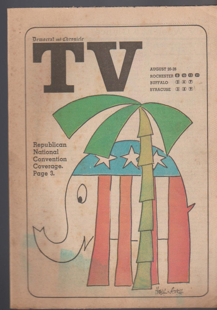 Democrat & Chronicle TV Tab August 20 1972 Republican National Convention