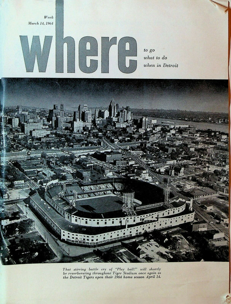 Where to Go What to See in Detroit March 14 1964 George Gobel Mickey Rooney