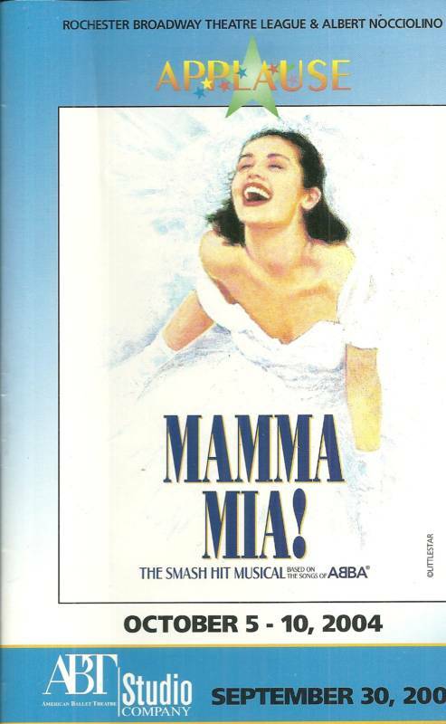 Mamma Mia! Abba Songs! 2004 Program Rochester NY Tiffani Barbour