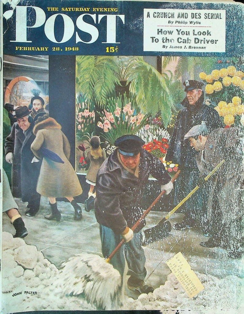 Saturday Evening Post February 28 1948 Babe Ruth Taxi Cabs Philip Wylie