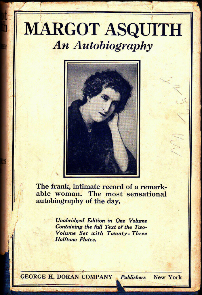 Margot Asquith An Autobiography 1920 George H Doran