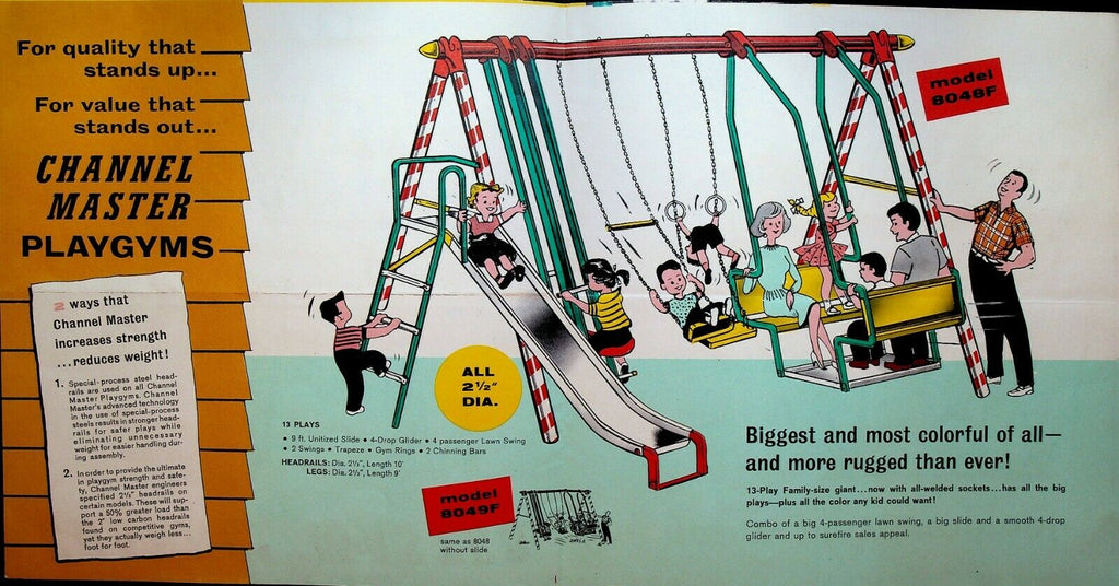 Channel Master Playgyms 1963 Playground Brochure Swings Slides Tower Rocker