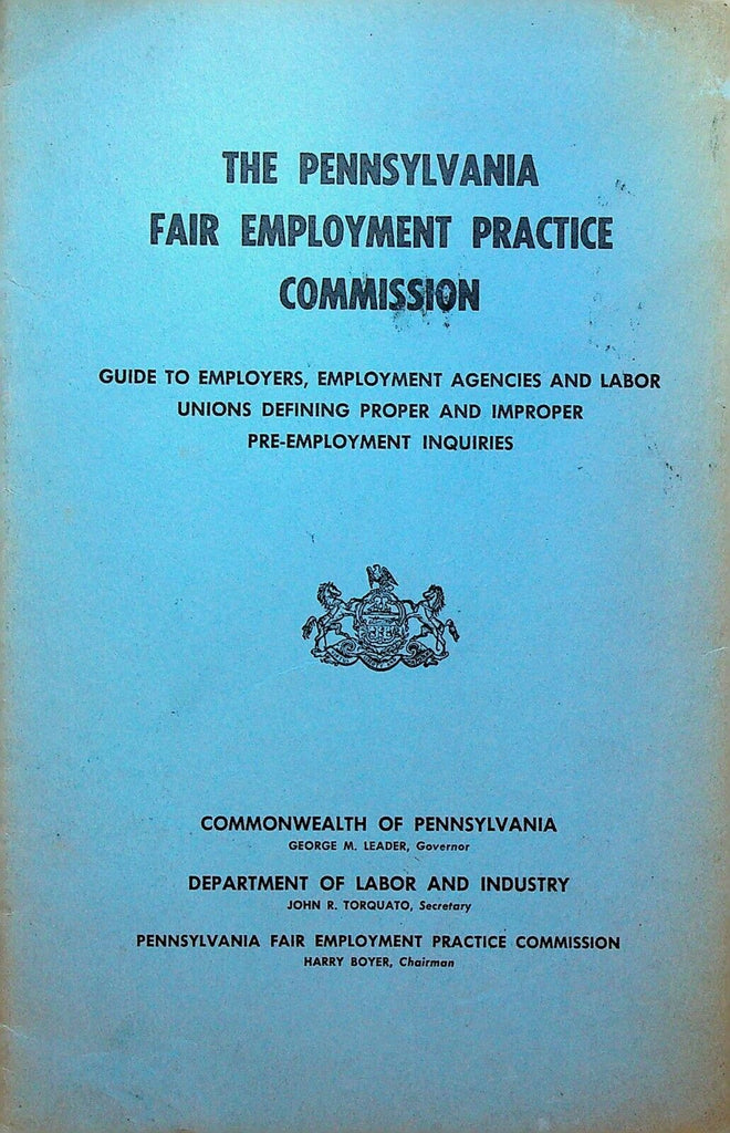 Pennsylvania Fair Employment Practice Commission 1955 Booklet