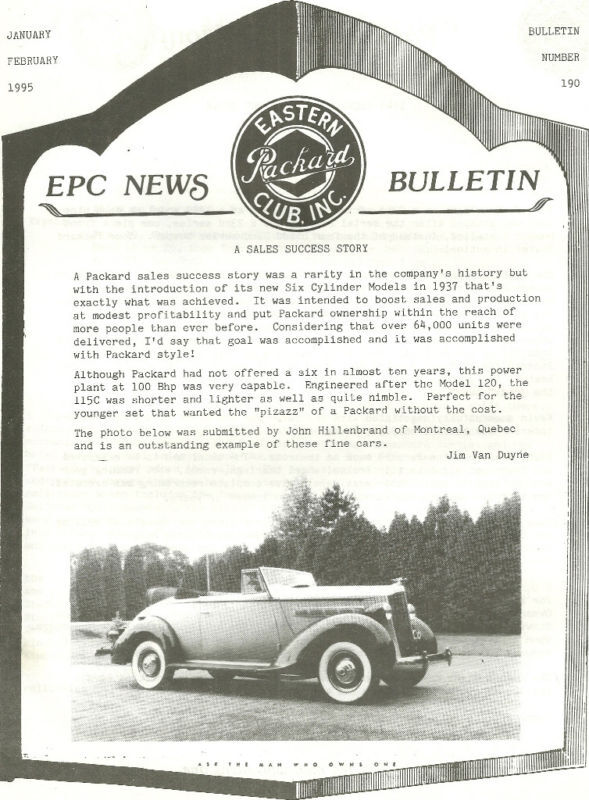 Eastern PACKARD Club 12 issues 1995-96 EPC News Bulletin-