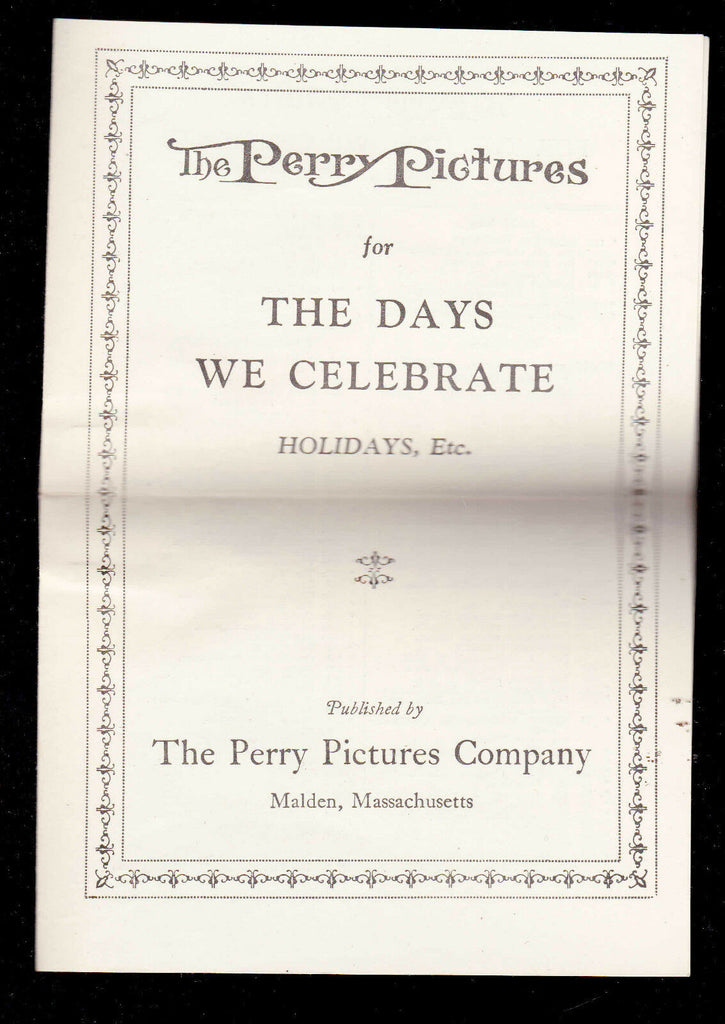 The Perry Pictures for the Days We Celebrate Catalog 1927 Holidays