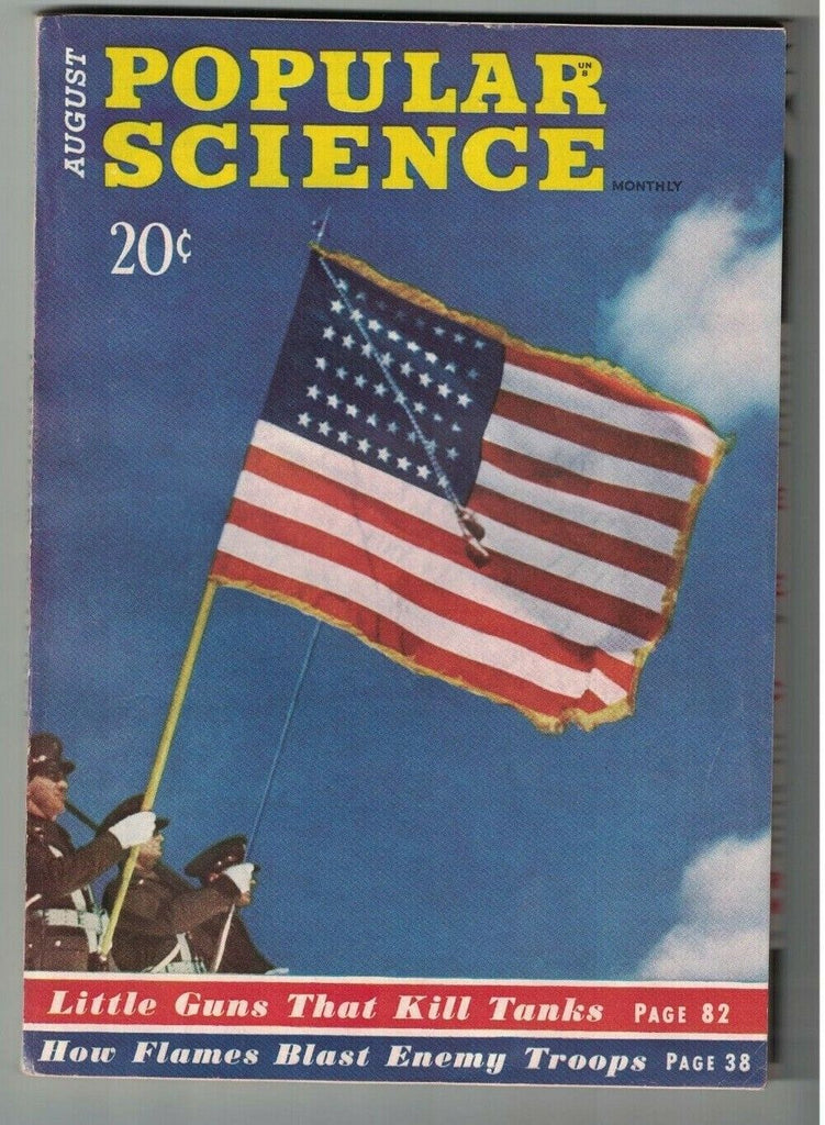 Popular Science Magazine August 1942 United States Flag Cover World War II