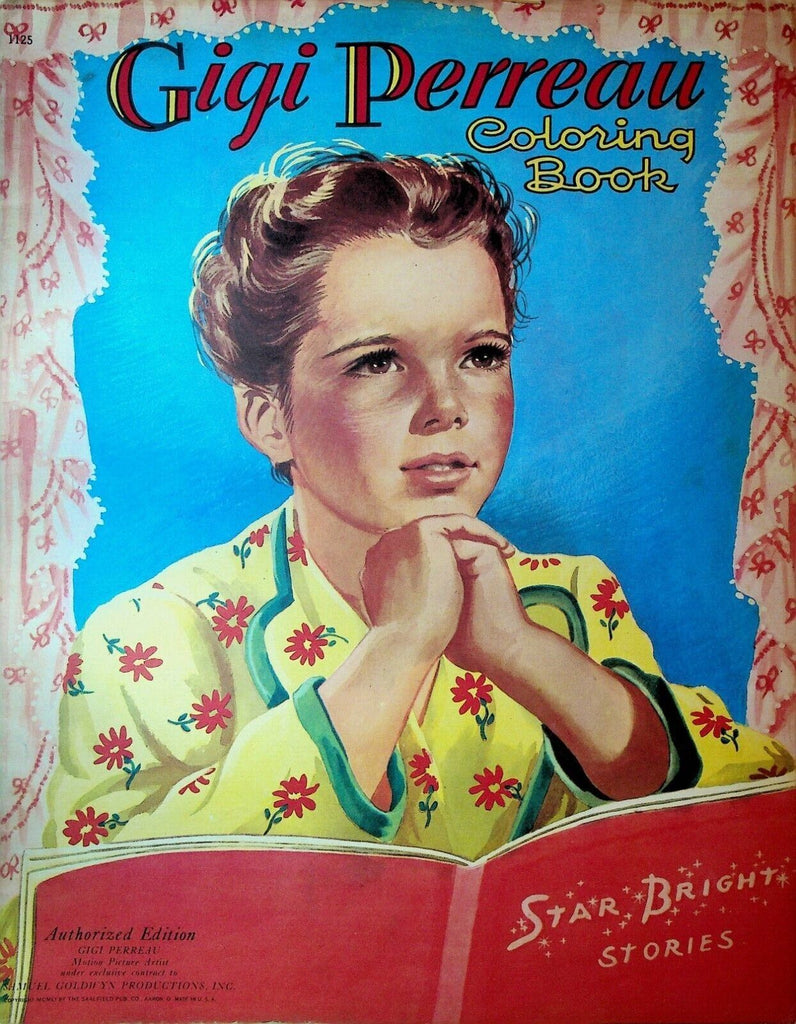 Gigi Perreau Coloring Book 1951 Saalfield Actress