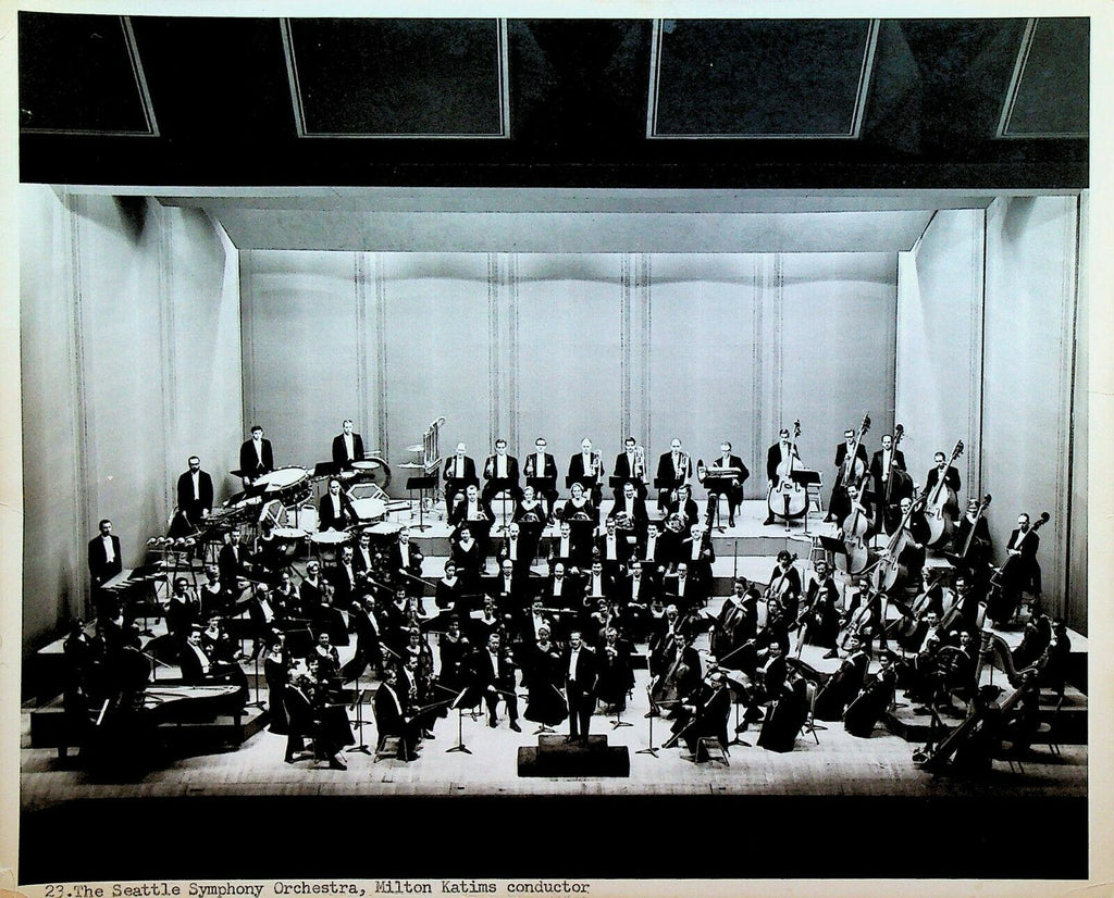 Seattle Symphony Orchestra 8x10 B/W Photo Milton Katims 1950s