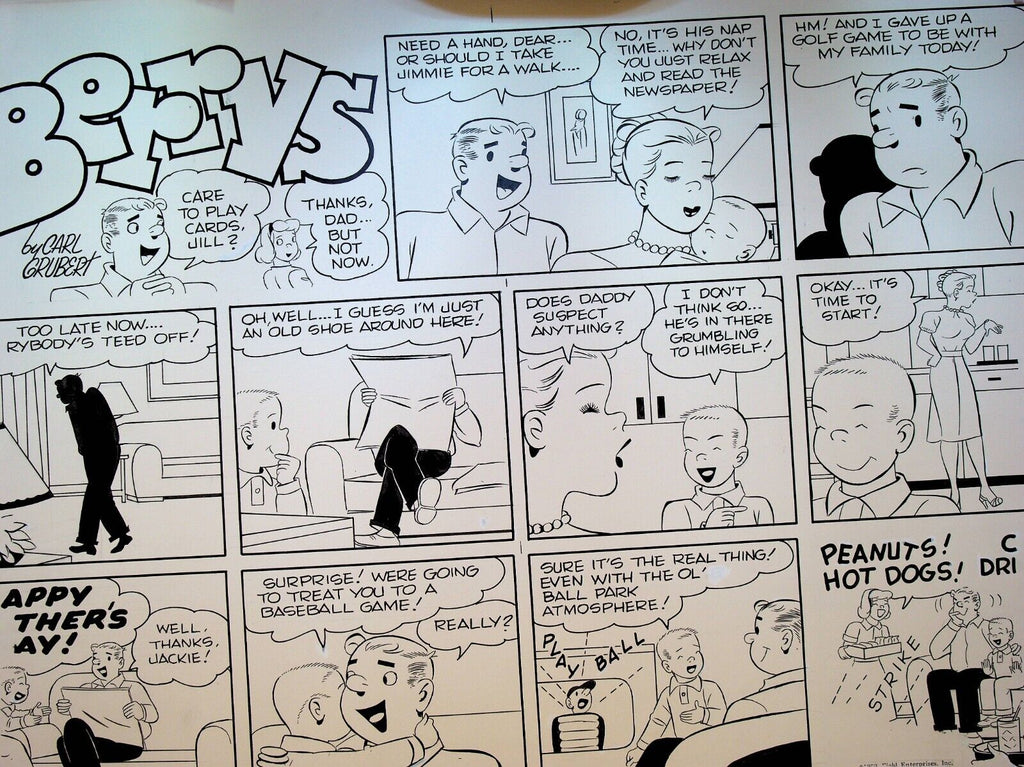 The Berrys Original Sunday Comic Strip Art June 21 1959 Carl Grubert Fathers Day