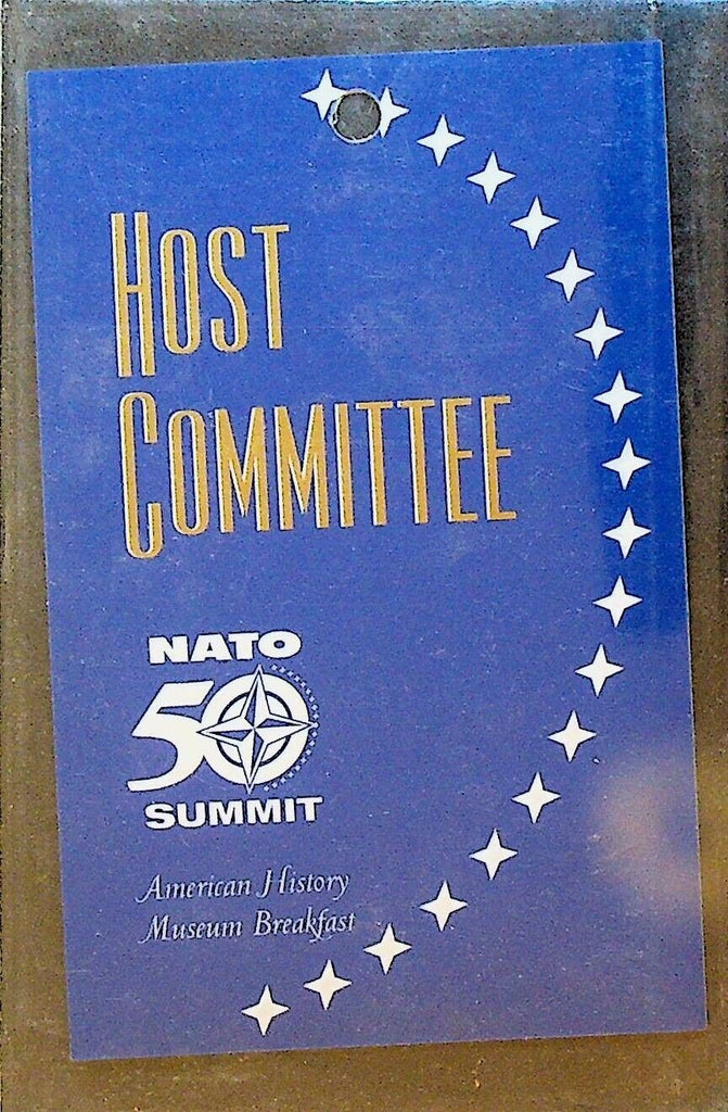 NATO 50 Summit 1999 Pass Host Committee American History Museum Breakfast