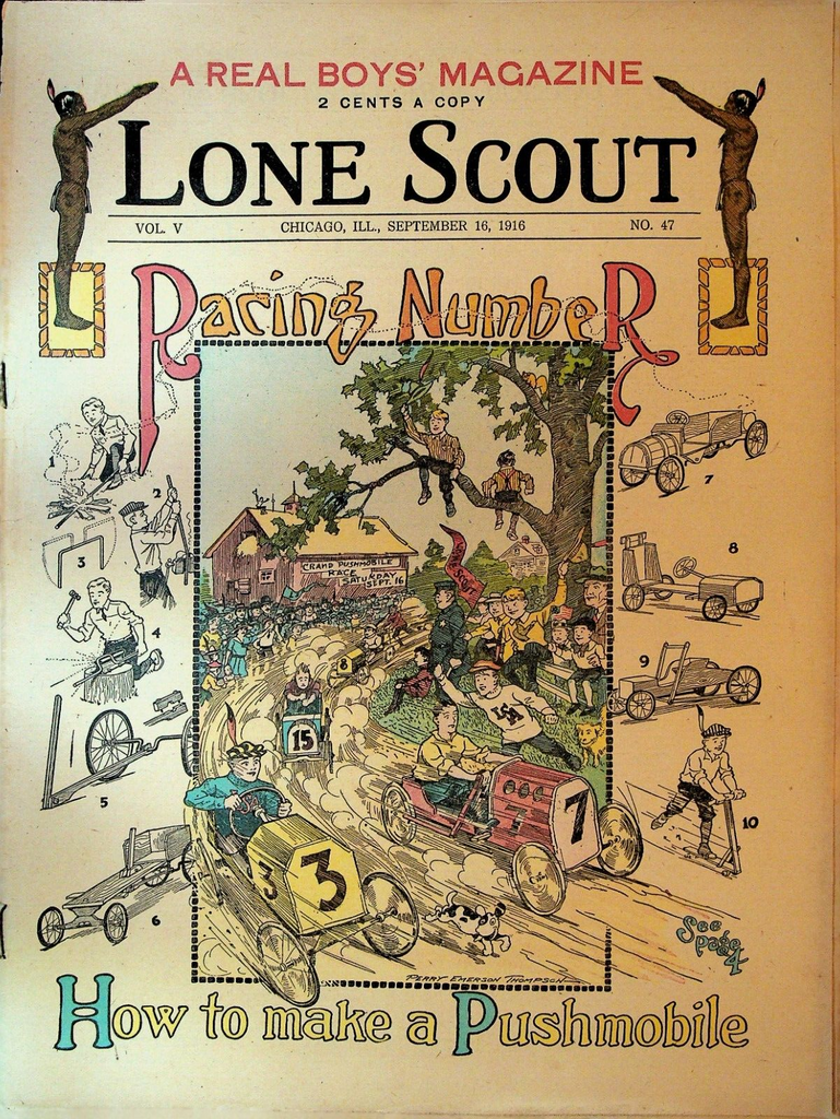 Lone Scout Magazine September 16 1916 Scouting Racing