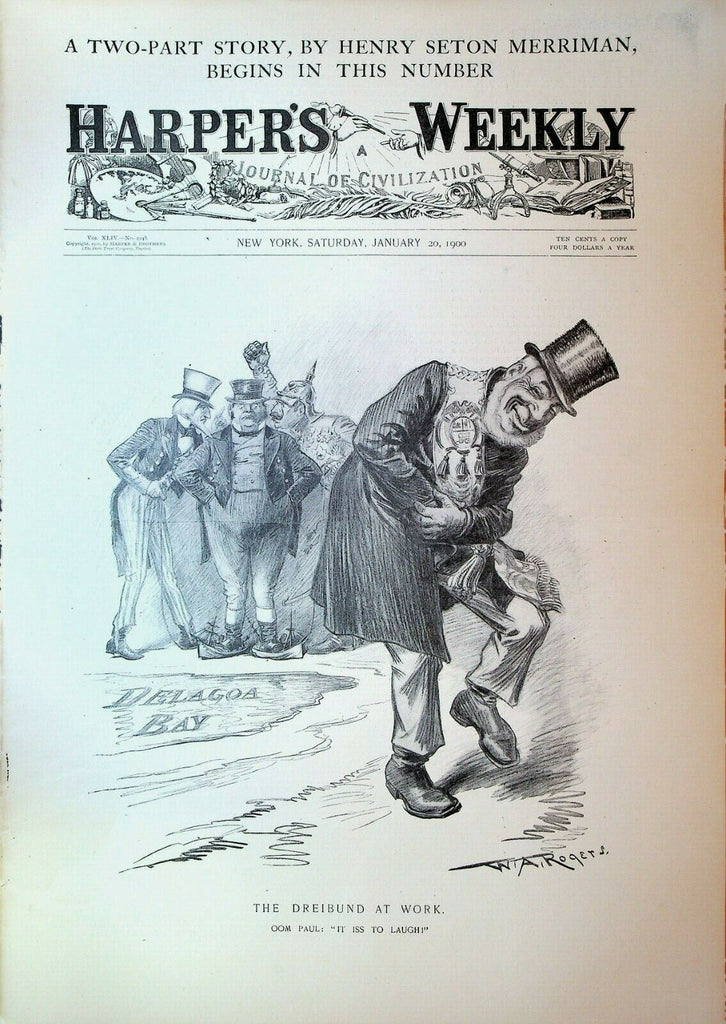 Harper's Weekly January 20 1900 Caribbean Boer War French Motor Vehicles