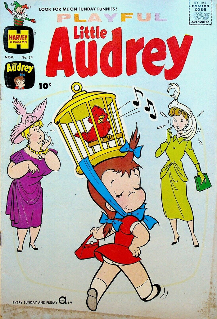 Little Audrey 34 Harvey Comics 1961 Bird Cage