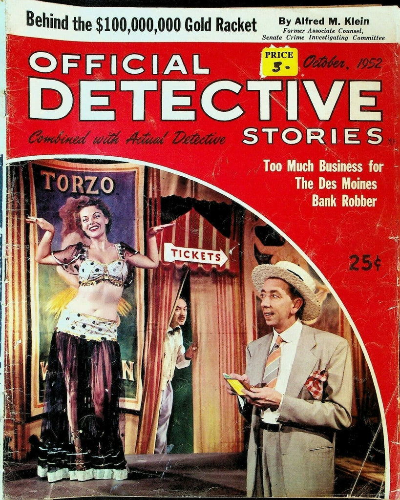 Official Detective Stories Magazine October 1952 Eileen Fahey Susan Litchfield