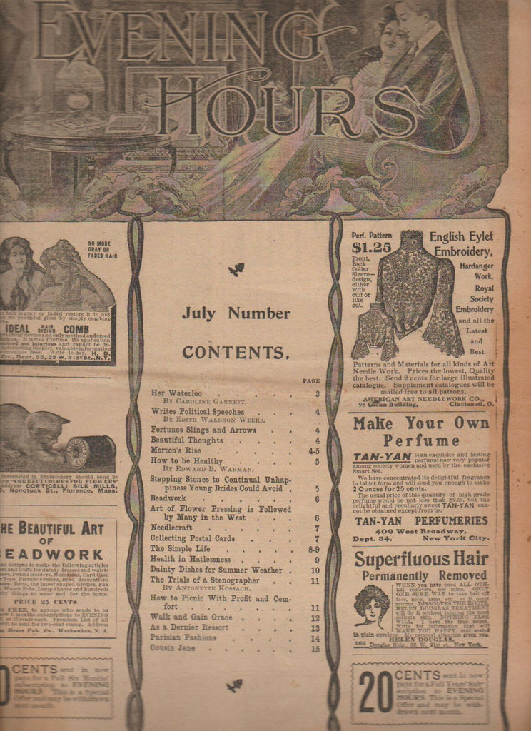 Evening Hours Magazine July 1905 Caroline Garnett