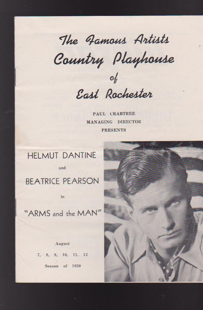 Arms & the Man Helmut Dantine Beatrice Pearson 1950 East Rochester NY Program