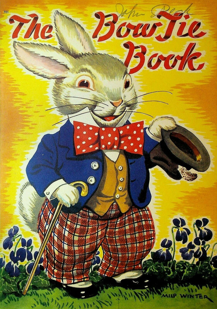 The Bow Tie Book 1942 Milo Winter Bunny Rabbit Reuben H Lilja & Co