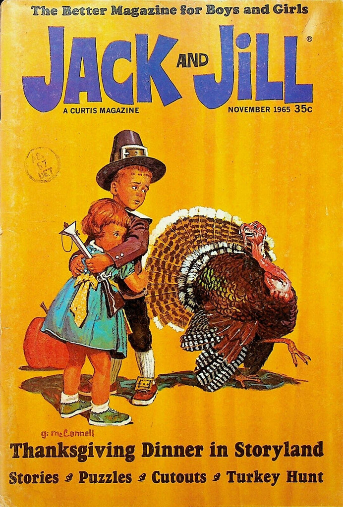 Jack & Jill November 1965 Harpo Marx Thanksgiving Cover Gerald McConnell