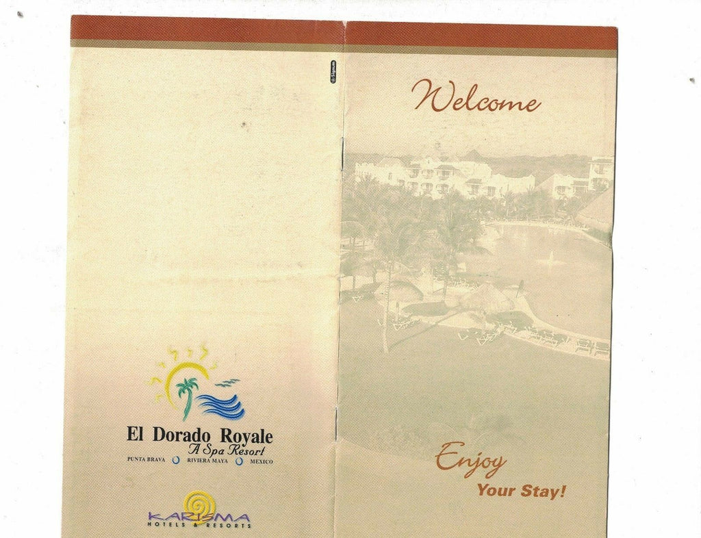 El  Dorado Royale Spa Resort 1990s Welcome Map Mexico